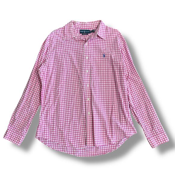 Ralph Lauren Other - Ralph Lauren Custom Fit Pink Gingham Button-Down Shirt Men’s XL